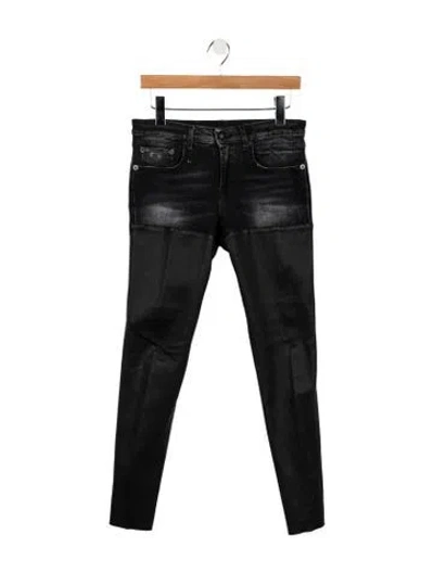 Pre-owned R13 Mid-rise Skinny Leg Jeans In Black