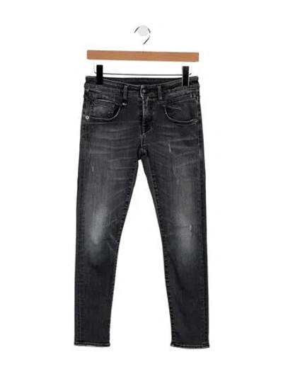 Pre-owned R13 Mid-rise Skinny Leg Jeans In Black