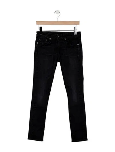 Pre-owned R13 Mid-rise Skinny Leg Jeans In Black