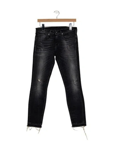 Pre-owned R13 Mid-rise Skinny Leg Jeans In Black