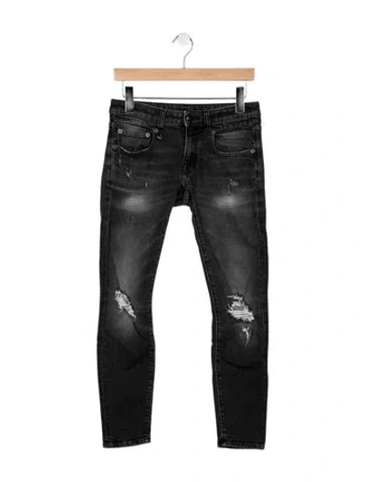 Pre-owned R13 Mid-rise Skinny Leg Jeans In Black