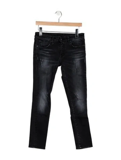 Pre-owned R13 Mid-rise Skinny Leg Jeans In Black