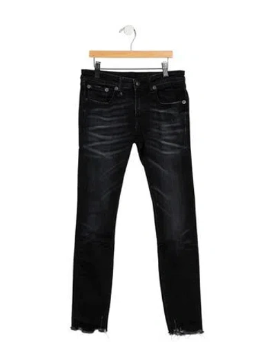 Pre-owned R13 Mid-rise Skinny Leg Jeans In Black