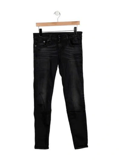 Pre-owned R13 Mid-rise Skinny Leg Jeans In Black