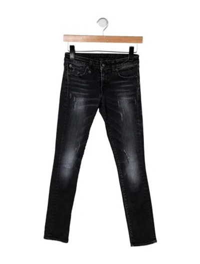 Pre-owned R13 Mid-rise Skinny Leg Jeans In Black