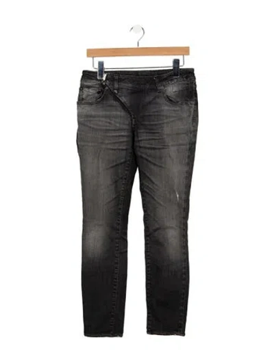 Pre-owned R13 Mid-rise Skinny Leg Jeans In Black