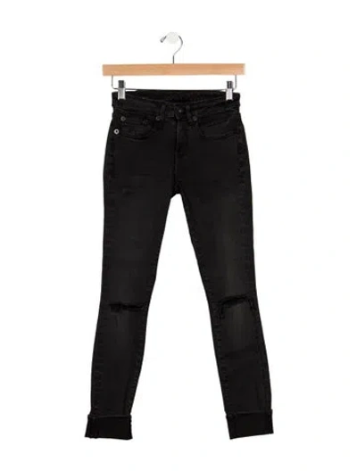 Pre-owned R13 Mid-rise Skinny Leg Jeans In Black