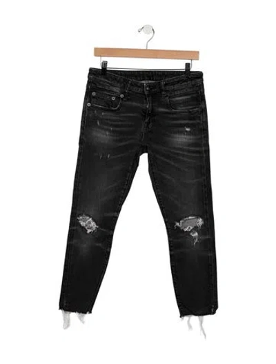 Pre-owned R13 Mid-rise Skinny Leg Jeans In Black