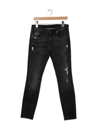 Pre-owned R13 Mid-rise Skinny Leg Jeans In Black