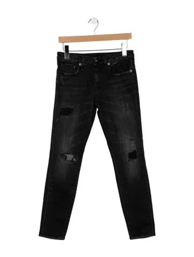 Pre-owned R13 Mid-rise Skinny Leg Jeans In Black