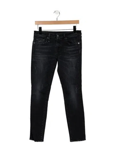 Pre-owned R13 Mid-rise Skinny Leg Jeans In Black