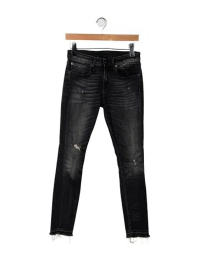 Pre-owned R13 Mid-rise Skinny Leg Jeans In Black