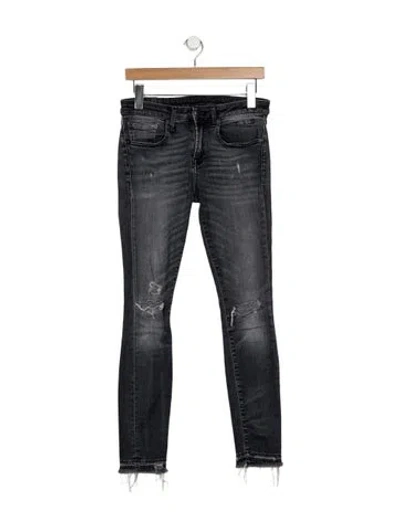 Pre-owned R13 Mid-rise Skinny Leg Jeans In Black