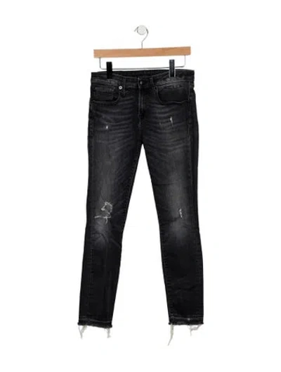 Pre-owned R13 Mid-rise Skinny Leg Jeans In Black