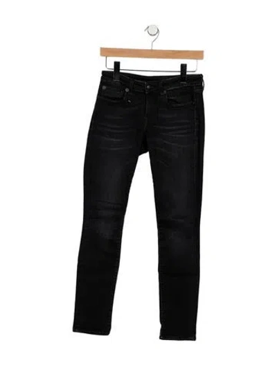 Pre-owned R13 Mid-rise Skinny Leg Jeans In Black