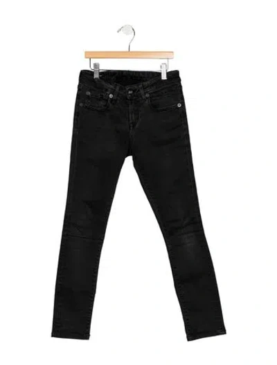 Pre-owned R13 Mid-rise Skinny Leg Jeans In Black