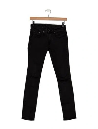 Pre-owned R13 Mid-rise Skinny Leg Jeans In Black