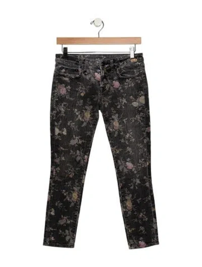Pre-owned R13 Mid-rise Skinny Leg Jeans In Black