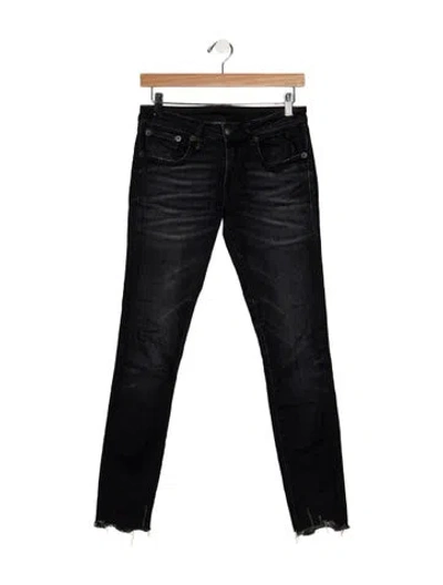Pre-owned R13 Mid-rise Skinny Leg Jeans In Black
