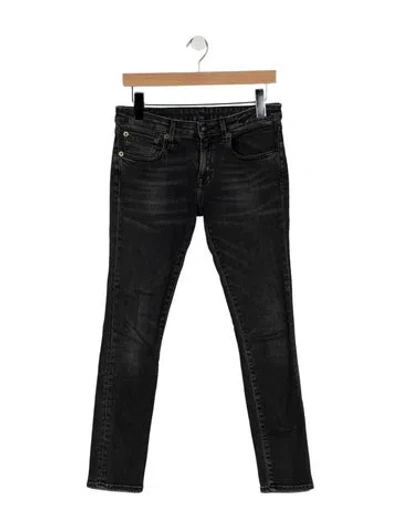 Pre-owned R13 Mid-rise Skinny Leg Jeans In Black