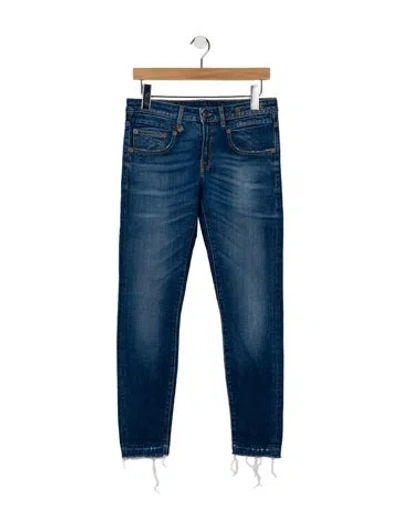 Pre-owned R13 Mid-rise Skinny Leg Jeans In Blue