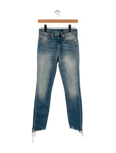 Pre-owned R13 Mid-rise Skinny Leg Jeans In Blue
