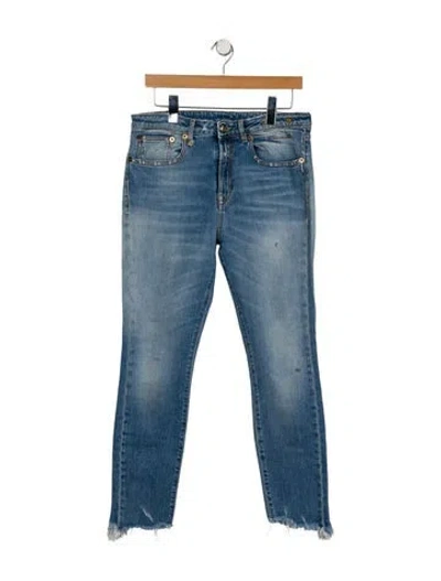 Pre-owned R13 Mid-rise Skinny Leg Jeans In Blue