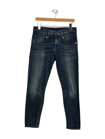 Pre-owned R13 Mid-rise Skinny Leg Jeans In Blue
