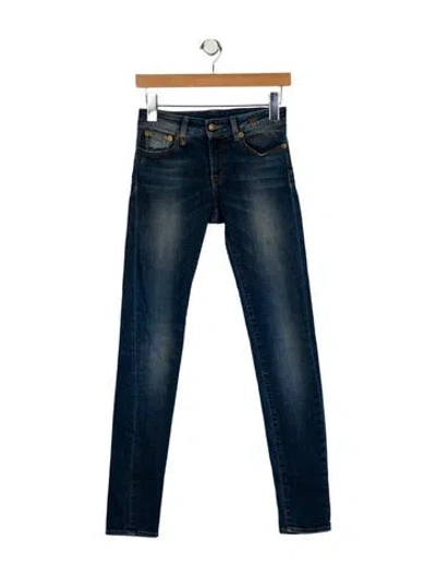Pre-owned R13 Mid-rise Skinny Leg Jeans In Blue