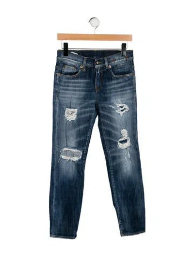 Pre-owned R13 Mid-rise Skinny Leg Jeans In Blue