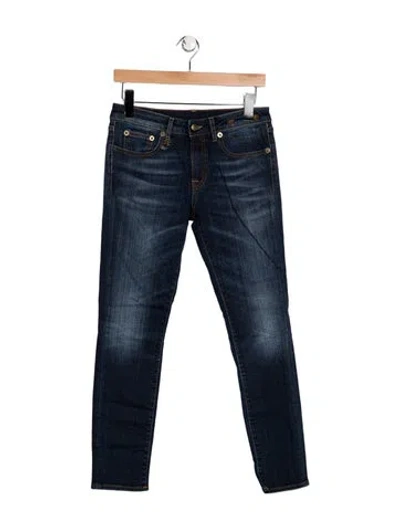 Pre-owned R13 Mid-rise Skinny Leg Jeans In Blue
