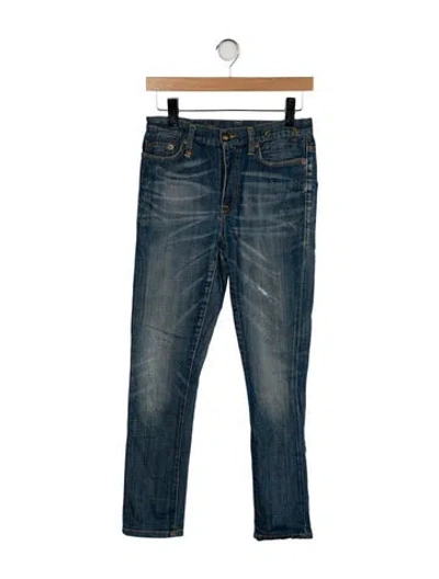 Pre-owned R13 Mid-rise Skinny Leg Jeans In Blue