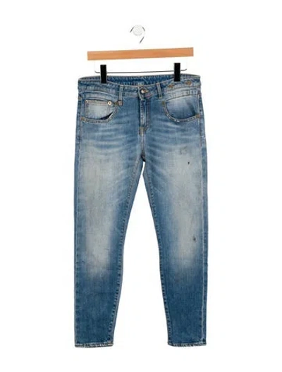 Pre-owned R13 Mid-rise Skinny Leg Jeans In Blue