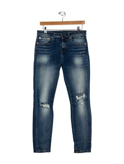 Pre-owned R13 Mid-rise Skinny Leg Jeans In Blue