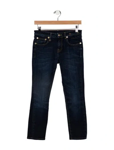 Pre-owned R13 Mid-rise Skinny Leg Jeans In Blue