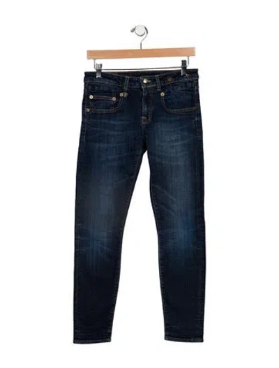 Pre-owned R13 Mid-rise Skinny Leg Jeans In Blue