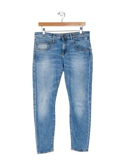 Pre-owned R13 Mid-rise Skinny Leg Jeans In Blue