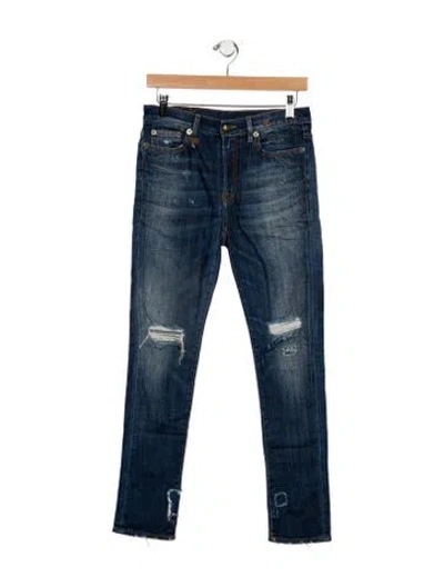 Pre-owned R13 Mid-rise Skinny Leg Jeans In Blue