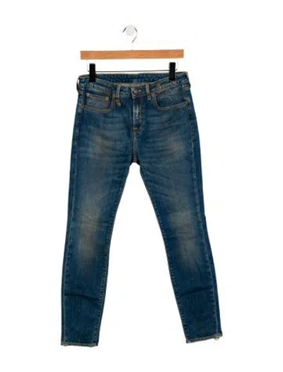Pre-owned R13 Mid-rise Skinny Leg Jeans In Blue