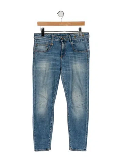 Pre-owned R13 Mid-rise Skinny Leg Jeans In Blue