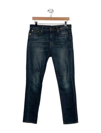 Pre-owned R13 Mid-rise Skinny Leg Jeans In Blue