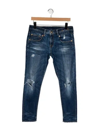 Pre-owned R13 Mid-rise Skinny Leg Jeans In Blue