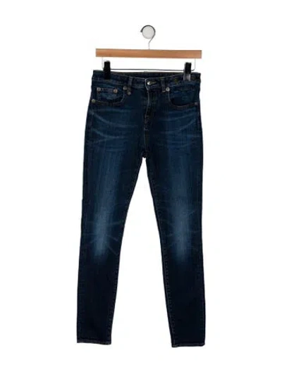 Pre-owned R13 Mid-rise Skinny Leg Jeans In Blue