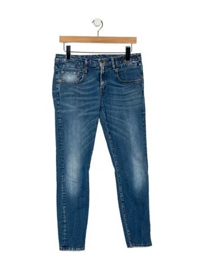 Pre-owned R13 Mid-rise Skinny Leg Jeans In Blue