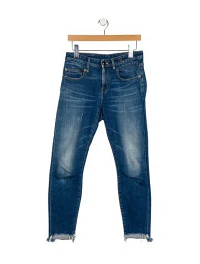 Pre-owned R13 Mid-rise Skinny Leg Jeans In Blue