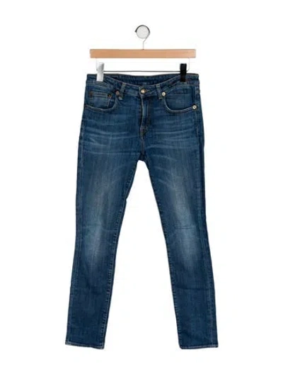 Pre-owned R13 Mid-rise Skinny Leg Jeans In Blue