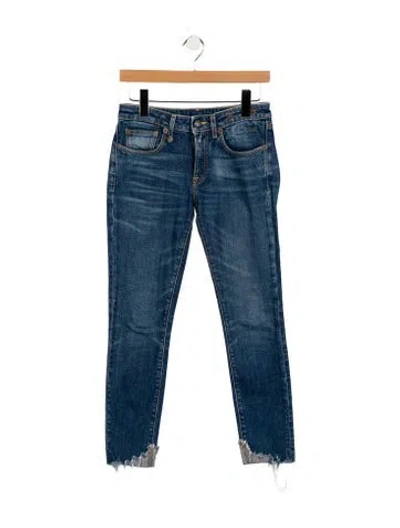Pre-owned R13 Mid-rise Skinny Leg Jeans In Blue