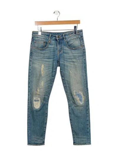 Pre-owned R13 Mid-rise Skinny Leg Jeans In Blue