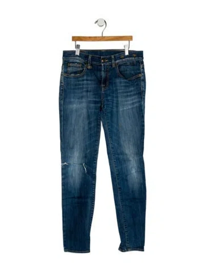 Pre-owned R13 Mid-rise Skinny Leg Jeans In Blue