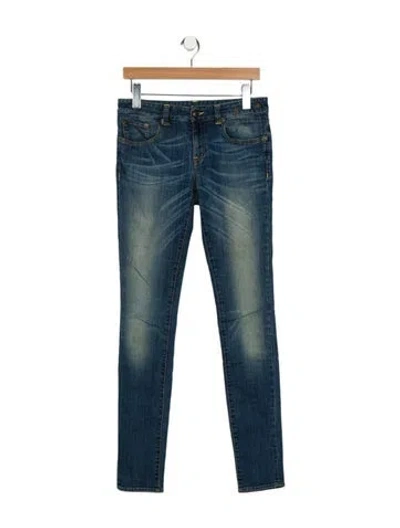 Pre-owned R13 Mid-rise Skinny Leg Jeans In Blue